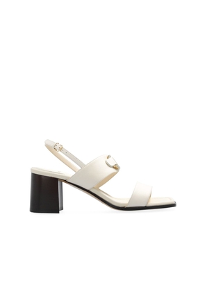 Salvatore Ferragamo White Calfskin Platform Sandals - EU36/US6