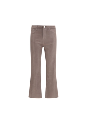 L'Agence Beige Cotton Casual Pants - W24