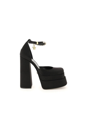 Versace Black Silk Platform Pumps - EU40/US10