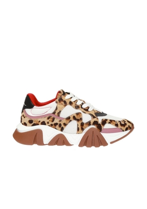 Versace Beige Leather Chunky Sneakers - EU46.5/US13.5