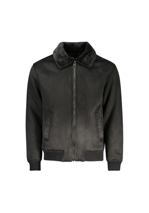 Guess Jeans Black Polyethylene Bomber - XXL