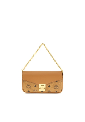 MCM Beige Fabric Shoulder Bag