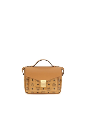 MCM Beige Fabric Shoulder Bag
