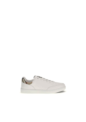 Burberry White Calf Leather Bos Taurus Low Top Sneakers - EU36/US6