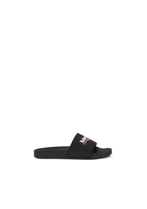 Balenciaga Black Rubber Slippers - EU40/US7