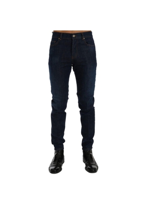 Frankie Morello Blue Cotton Slim Fit Jeans - W33