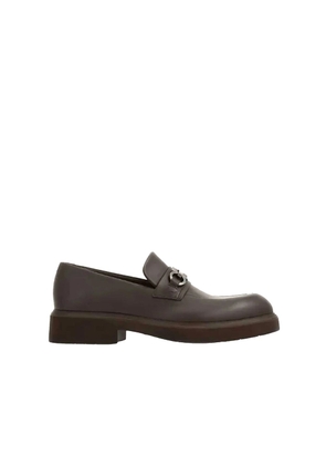 Salvatore Ferragamo Brown Calfskin Slip-On Loafers - EU43.5/US10.5