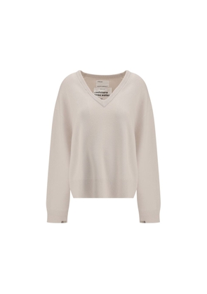 Extreme Cashmere White Cashmere Cashmere Sweater - One Size