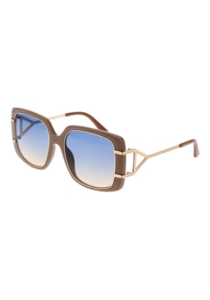 Guess Brown Metal & Plastic Sunglasses
