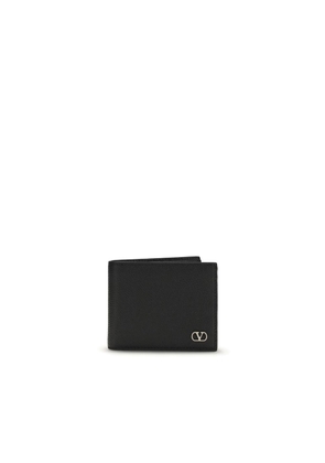 Valentino Garavani Black Calf Leather Bos Taurus Wallet
