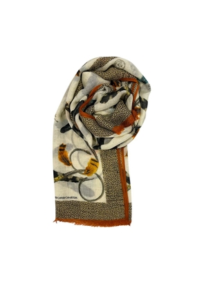 Borbonese Beige Fleece Wool Women Scarf