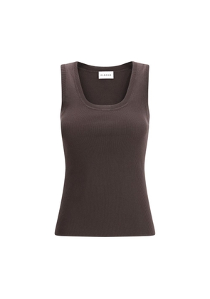 P.A.R.O.S.H. Brown Cotton Tank Tops - S