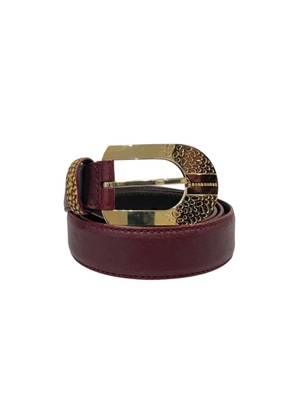 Borbonese Red Leather Women Belt - UNI