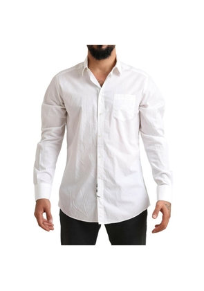 Dolce & Gabbana White Cotton Dress Shirt - 39