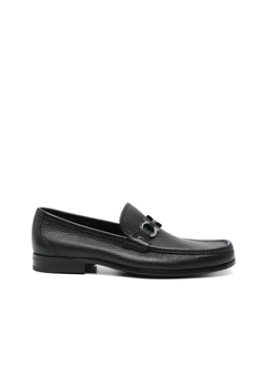 Salvatore Ferragamo Black Calfskin Slip-On Loafers - EU38/US8