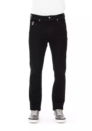 Baldinini Trend Black Cotton Straight-Leg Jeans - W36