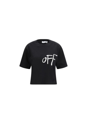 Off-White Black Cotton T-Shirt - L