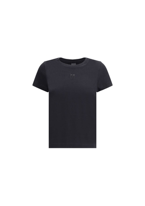 PINKO Black Cotton T-Shirt - S