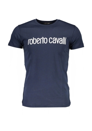 Roberto Cavalli Blue Cotton T-Shirt - 2XL
