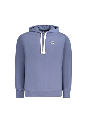 North Sails Blue Cotton Men Sweater - L