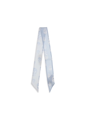 Alexander McQueen Light Blue Silk Scarf