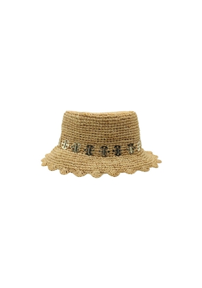 Paco Rabanne Beige Vegetable Fiber  Bucket Hat - XS