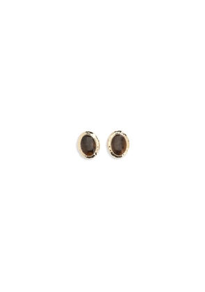 Self-Portrait Gold Brass Earrings - One Size