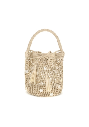 Alanui Beige Raffia Shoulder Bag