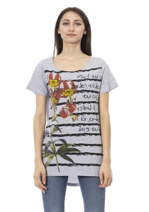 Trussardi Gray Cotton T-Shirt - L