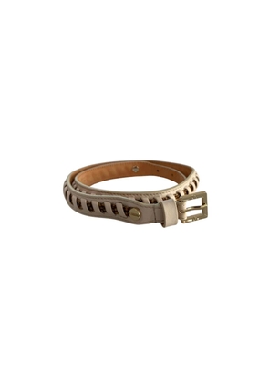 Borbonese White Leather Women's Belt - UNI