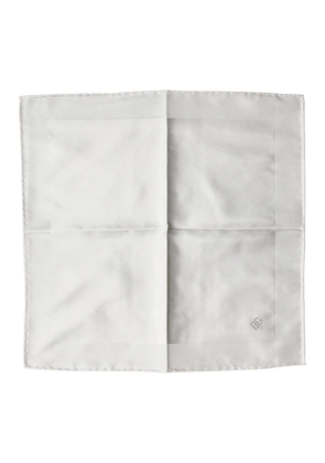 Dolce & Gabbana White Logo Silk Square Handkerchief Scarf