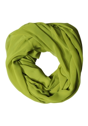 Dolce & Gabbana Green Polyester Stole Neck Wrap Shawl  Scarf