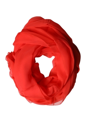 Dolce & Gabbana Red Stole Silk Neck Wrap Shawl Scarf