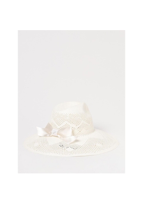 Borsalino White Paper Straw Sunhat - M