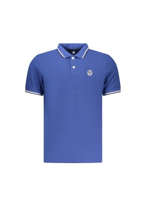 North Sails Blue Cotton Men Polo Shirt - S