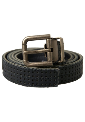 Dolce & Gabbana Black Leather Regular Belt - 95 cm / 38 Inches