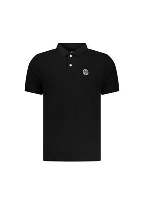 North Sails Black Cotton Men Polo Shirt - S