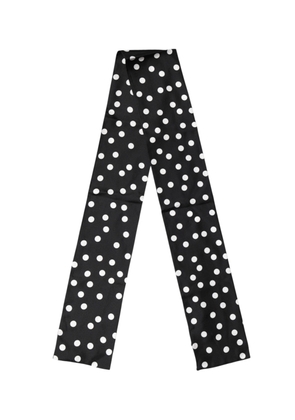 Dolce & Gabbana Scarf Black Polka Dot Silk Neck Wrap Foulard