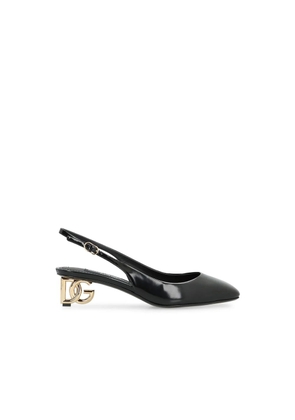 Dolce & Gabbana Black Calfskin Mid Heel Pumps - EU36.5/US6.5
