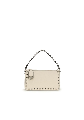 Valentino Garavani Cream Calf Leather Bos Taurus Shoulder Bag