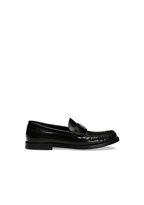 Dolce & Gabbana Black Calfskin Slip-On Loafers - EU36.5/US6.5
