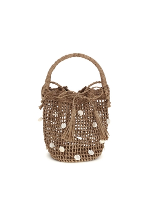 Alanui Brown Raffia Shoulder Bag