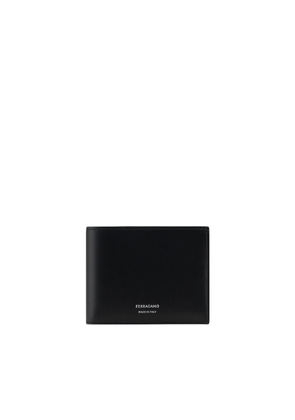 Ferragamo Black Calf Leather Bos Taurus Wallet
