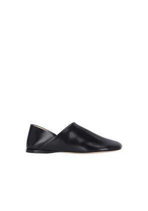 Loewe Black Lamb Leather Slip-On Loafers - EU37/US7