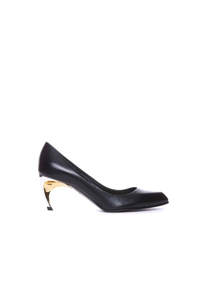 Alexander McQueen Black Lambskin High Heel Pumps - EU39/US9