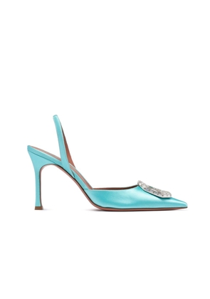 Amina Muaddi Bicolor Silk High Heel Pumps - EU36/US6