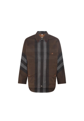 Burberry Brown Cotton Parka - 38