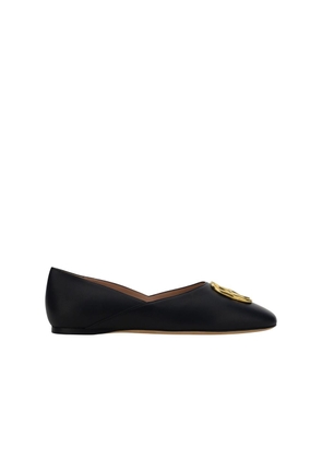 Bally Black Calfskin Ballet Flats - EU38/US8