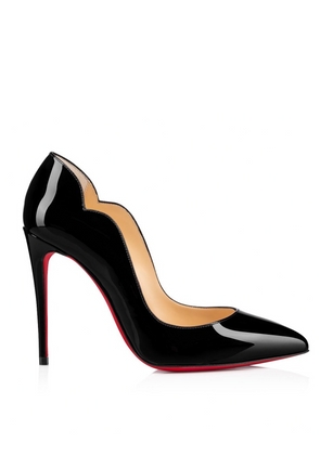 Christian Louboutin Black Patent Leather Hot Chick Pumps 100 - EU37/US7 Black