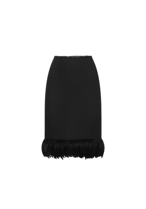 Saint Laurent Black Silk Midi Skirt - 42